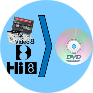 Riversamento Hi8 - Video8 - Digital8 - 8mm su DVD